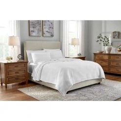 Home Decorators Collection 3-Piece White Textured Cotton King Coverlet Set -Home Decorators Soldes home decorators collection bedding sets dn 19046 40 1000 2
