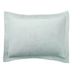 Home Decorators Collection New Haven Reversible 3-Piece Sea Breeze Green and White Double Cloth Gauze Cotton King Duvet Cover Set -Home Decorators Soldes home decorators collection bedding sets duv k mus 31 1000