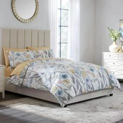 Home Decorators Collection Purcell 3-Piece Washed Denim Botanical King Duvet Cover Set -Home Decorators Soldes home decorators collection bedding sets fa94367 k 77 1000