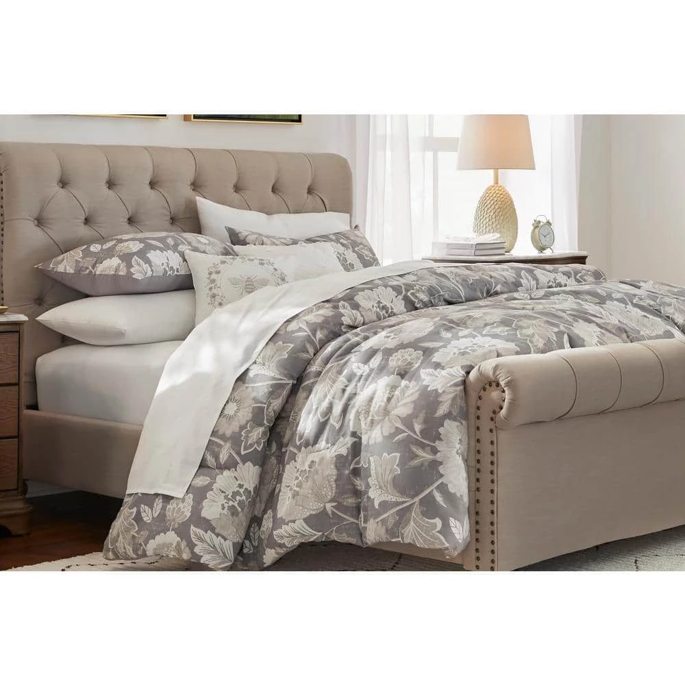 Home Decorators Collection Larkspur 5-Piece Stone Gray and Khaki Cotton King Comforter Set 3 Home Decorators Collection Larkspur 5-Piece Stone Gray and Khaki Cotton King Comforter Set