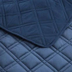 Home Decorators Collection Sylvie 3-Piece Midnight Blue Velvet Full/Queen Quilt Set -Home Decorators Soldes home decorators collection bedding sets fa97185 fq 40 1000