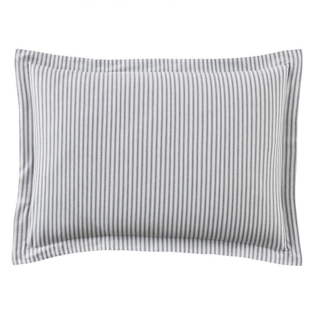 Home Decorators Collection Ada 3-Piece Gray and White Stripe Cotton King Duvet Cover Set 9 Home Decorators Collection Ada 3-Piece Gray and White Stripe Cotton King Duvet Cover Set - Image 7