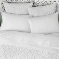 Home Decorators Collection Fairhaven 3-Piece Ivory Textured Medallion Cotton Full/Queen Duvet Cover Set -Home Decorators Soldes home decorators collection bedding sets nh 200385 y 77 1000