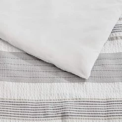 Home Decorators Collection Arden 3-Piece White and Gray Textured Stripe Full/Queen Comforter Set -Home Decorators Soldes home decorators collection bedding sets nhtel 19035 40 1000