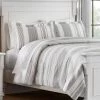 Home Decorators Collection Arden 3-Piece White and Gray Textured Stripe Full/Queen Comforter Set -Home Decorators Soldes home decorators collection bedding sets nhtel 19035 64 1000
