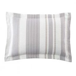 Home Decorators Collection Arden 3-Piece White and Gray Textured Stripe Full/Queen Comforter Set -Home Decorators Soldes home decorators collection bedding sets nhtel 19035 a0 1000