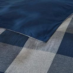 Home Decorators Collection Ashdale 3-Piece Blue Plaid Full/Queen Duvet Cover Set -Home Decorators Soldes home decorators collection bedding sets phf19 795 40 1000