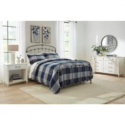 Home Decorators Collection Ashdale 3-Piece Blue Plaid Full/Queen Duvet Cover Set -Home Decorators Soldes home decorators collection bedding sets phf19 795 77 1000