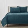 Home Decorators Collection 3-Piece Charleston Green Lush Velvet Cotton Full/Queen Quilt Set -Home Decorators Soldes home decorators collection bedding sets phs 384 21 64 1000