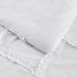 Home Decorators Collection Emma 3-Piece Bright White Ruffle Ogee Full/Queen Comforter Set -Home Decorators Soldes home decorators collection bedding sets sur95cs3pc fqn 40 1000