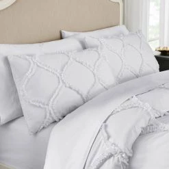 Home Decorators Collection Emma 3-Piece Bright White Ruffle Ogee Full/Queen Comforter Set -Home Decorators Soldes home decorators collection bedding sets sur95cs3pc fqn e1 1000