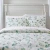 Home Decorators Collection Viola 3-Piece Green and White Watercolor Botanical Cotton Full/Queen Comforter Set -Home Decorators Soldes home decorators collection bedding sets ysh20 cys 102 64 1000
