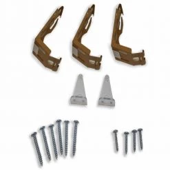 Home Decorators Collection 2.5 in. Cordless Premium Faux Wood Blind Replacement Bracket Set in Chestnut