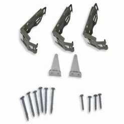 Home Decorators Collection 2.5 in. Cordless Premium Faux Wood Blind Replacement Bracket Set in Gray