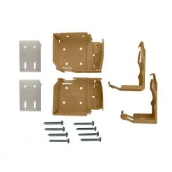 Home Decorators Collection 2.5 in. Cordless Faux Wood Side Mounting Bracket Set in Chestnut