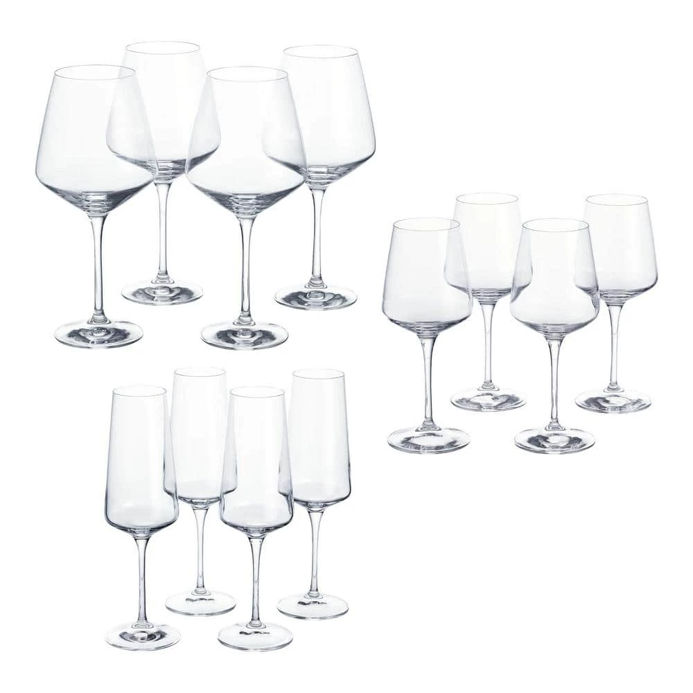 Home Decorators Collection Genoa Lead-Free Crystal 26.5 fl. oz. Red Wine, 15.5 fl. oz. White Wine and 12 fl. oz. Champagne Glasses (Set of 12) 8 Home Decorators Collection Genoa Lead-Free Crystal 26.5 fl. oz. Red Wine, 15.5 fl. oz. White Wine and 12 fl. oz. Champagne Glasses (Set of 12) - Image 6