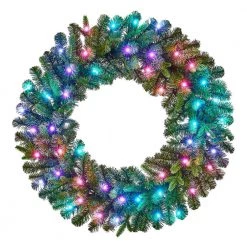 Home Decorators Collection 30 in Prelit Twinkly Swiss Mountain Wreath -Home Decorators Soldes home decorators collection christmas wreaths 22pg80058 1f 1000