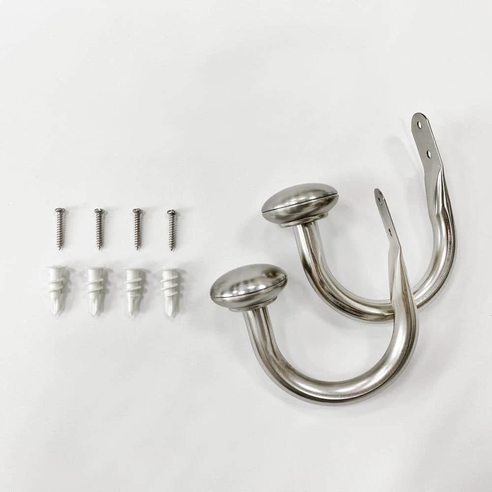 Home Decorators Collection Curtain Holdback Set in Brushed Nickel (2-Pack) 5 Home Decorators Collection Curtain Holdback Set in Brushed Nickel (2-Pack) - Image 3