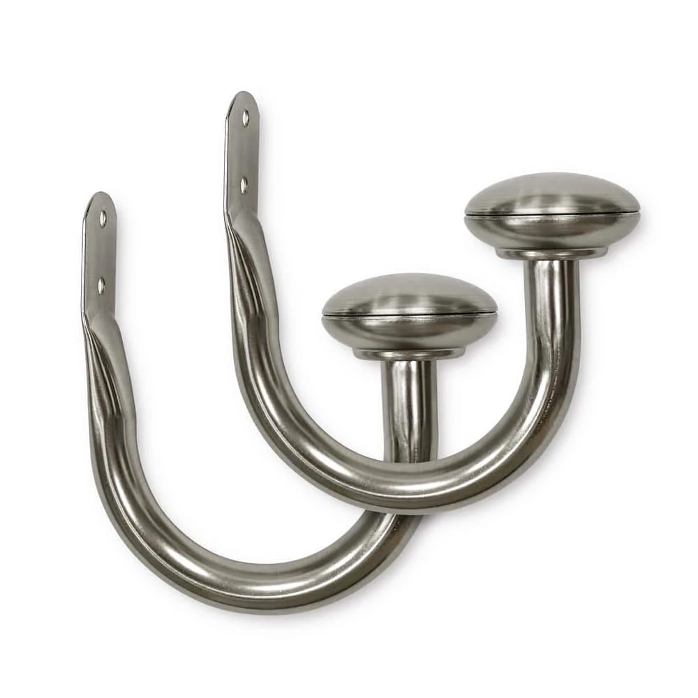 Home Decorators Collection Curtain Holdback Set in Brushed Nickel (2-Pack) 3 Home Decorators Collection Curtain Holdback Set in Brushed Nickel (2-Pack)