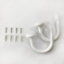 Home Decorators Collection 3/4 in. Holdbacks in White (2-Pack) -Home Decorators Soldes home decorators collection curtain holdbacks fkem04w 40 1000