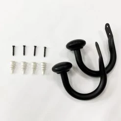 Home Decorators Collection 3/4 in. Dia Holdback Set in Matte Black -Home Decorators Soldes home decorators collection curtain holdbacks umbhbfkem04 40 1000