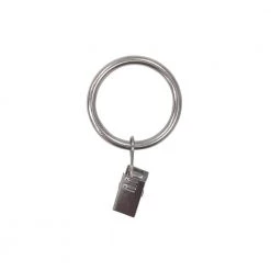 Home Decorators Collection 1-1/4 in. Clip Curtain Rings in Brushed Nickel (7-Pack) -Home Decorators Soldes home decorators collection curtain rings clips dhu bn888002 c3 1000