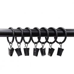 Home Decorators Collection 1-1/4 in. Curtain Rings with Clips in Oil Rubbed Bronze (7-Pack) -Home Decorators Soldes home decorators collection curtain rings clips dhu orb888002 40 1000
