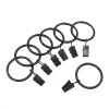 Home Decorators Collection 1-1/4 in. Curtain Rings with Clips in Oil Rubbed Bronze (7-Pack)