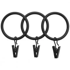 Home Decorators Collection Mix and Match 1.5 in. Curtain Clip Rings (for 1 in. Curtain Rods) in Matte Black (10-Pack) -Home Decorators Soldes home decorators collection curtain rings clips u bk888002 a0 1000