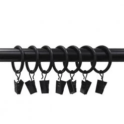 Home Decorators Collection 1-1/4 in. Clip Rings in Matte Black -Home Decorators Soldes home decorators collection curtain rings clips umb888002 40 1000