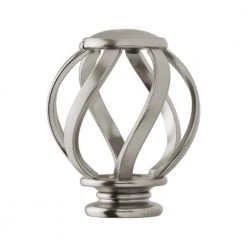Home Decorators Collection Mix and Match Swirl Cage 1 in. Curtain Rod Finial in Brushed Nickel (2-Pack) -Home Decorators Soldes home decorators collection curtain rod finials 1904s03bn 1d 1000