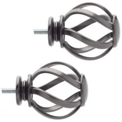 Home Decorators Collection Mix and Match Swirl Cage 1 in. Curtain Rod Finial in Gunmetal (2-Pack) 11 Home Decorators Collection Mix and Match Swirl Cage 1 in. Curtain Rod Finial in Gunmetal (2-Pack) -Home Decorators Soldes home decorators collection curtain rod finials 1904s03gm a0 1000