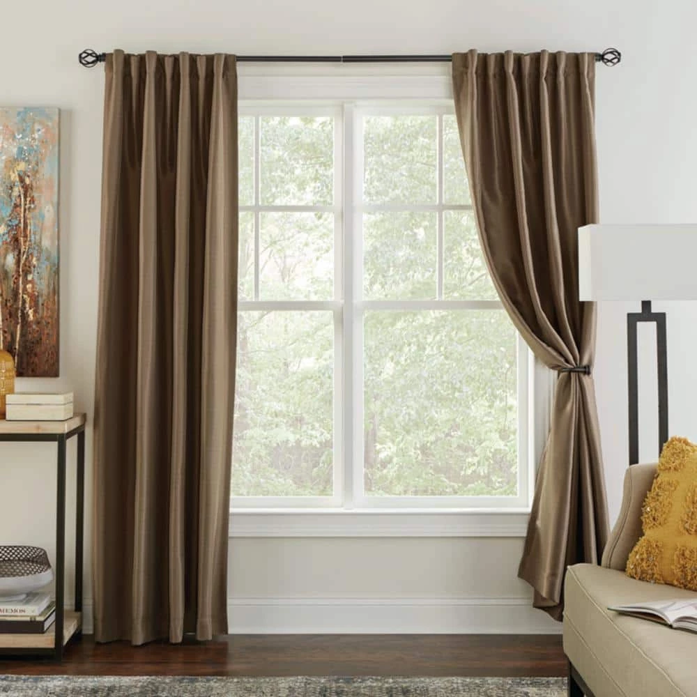 Home Decorators Collection Mix and Match Swirl Cage 1 in. Curtain Rod Finial in Matte Black (2-Pack) 5 Home Decorators Collection Mix and Match Swirl Cage 1 in. Curtain Rod Finial in Matte Black (2-Pack) - Image 3