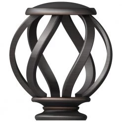 Home Decorators Collection Mix and Match Swirl Cage 1 in. Curtain Rod Finial in Oil-Rubbed Bronze (2-Pack)