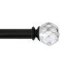 Home Decorators Collection Mix and Match Faceted Crystal Sphere 1 in. Curtain Rod Finial in Matte Black (2-Pack) -Home Decorators Soldes home decorators collection curtain rod finials ambf1512k16 64 1000