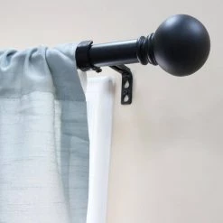 Home Decorators Collection Mix and Match Ball 1 in. Curtain Rod Finial in Matte Black (2-Pack) -Home Decorators Soldes home decorators collection curtain rod finials ambfpbm02 31 1000