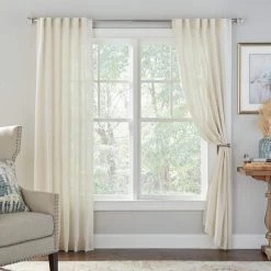 Home Decorators Collection Mix and Match Mercury Glass Sphere 1 in. Curtain Rod Finial in Brushed Nickel (2-Pack) -Home Decorators Soldes home decorators collection curtain rod finials f1601k01bn 40 1000