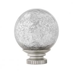 Home Decorators Collection Mix and Match Mercury Glass Sphere 1 in. Curtain Rod Finial in Brushed Nickel (2-Pack)