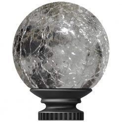 Home Decorators Collection Mix and Match Mercury Glass Sphere 1 in. Curtain Rod Finial in Gunmetal (2-Pack) -Home Decorators Soldes home decorators collection curtain rod finials f1601k01gm 1d 1000