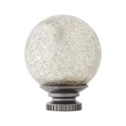 Home Decorators Collection Mix and Match Mercury Glass Sphere 1 in. Curtain Rod Finial in Gunmetal (2-Pack)