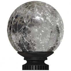 Home Decorators Collection Mix and Match Mercury Glass Sphere 1 in. Curtain Rod Finial in Matte Black (2-Pack) -Home Decorators Soldes home decorators collection curtain rod finials f1601k01mb 1d 1000