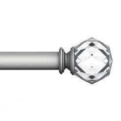 Home Decorators Collection Mix and Match Faceted Crystal Sphere 1 in. Curtain Rod Finial in Brushed Nickel (2-Pack) -Home Decorators Soldes home decorators collection curtain rod finials u bnf1512k16 1d 1000
