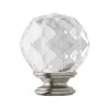 Home Decorators Collection Mix and Match Faceted Crystal Sphere 1 in. Curtain Rod Finial in Brushed Nickel (2-Pack) -Home Decorators Soldes home decorators collection curtain rod finials u bnf1512k16 64 1000