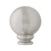 Home Decorators Collection Mix and Match Ball 1 in. Curtain Rod Finial in Brushed Nickel (2-Pack)