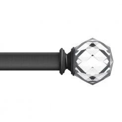 Home Decorators Collection Mix and Match Faceted Crystal Sphere 1 in. Curtain Rod Finial in Gunmetal (2-Pack) -Home Decorators Soldes home decorators collection curtain rod finials u gmf1512k16 1d 1000