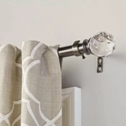 Home Decorators Collection Mix and Match Faceted Crystal Sphere 1 in. Curtain Rod Finial in Gunmetal (2-Pack) -Home Decorators Soldes home decorators collection curtain rod finials u gmf1512k16 e1 1000