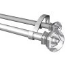 Home Decorators Collection 72 in. - 144 in. Telescoping 1 in. Double Curtain Rod in Brushed Nickel with Crystal Square Finials -Home Decorators Soldes home decorators collection double curtain rods u bn144foms03 64 1000