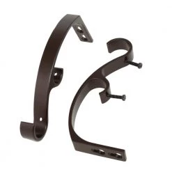 Home Decorators Collection 36 in. - 72 in. Telescoping 3/4 in. and 1 in. Double Curtain Rod Kit in Oil Rubbed Bronze with Flat Square Finials -Home Decorators Soldes home decorators collection double curtain rods u orb72fjka04 fa 1000