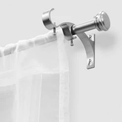 Home Decorators Collection 50 in. - 144 in. Telescoping 3/4 in. Double Rod Conversion Kit in Brushed Nickel -Home Decorators Soldes home decorators collection double curtain rods ubn144fohj07 40 1000