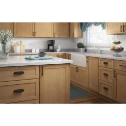 Home Decorators Collection Liberty Awning Dual Mount 3 or 3-3/4 in. (76/96 mm) Matte Black Cabinet Drawer Cup Pull -Home Decorators Soldes home decorators collection drawer pulls p42414c fb cp 1d 1000